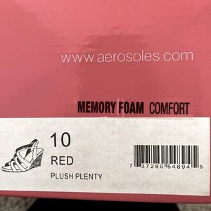 Aerosols womens red dress sandals